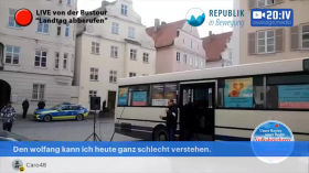 🔵 20:IV LIVE Wolfgang Greulich von der Bustour "Landtag abberufen!" aus Dillingen an der Donau | 26.102021 by zwanzig4.media