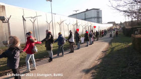 Demo vor der JVA Stammheim für die Freilassung von Michael Ballweg, 12.02.2023, Stuttgart by Demos (QUERDENKEN-711)