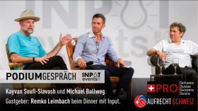 Kayvan Soufi-Siavash (Ken Jebsen) und Michael Ballweg beim Dinner mit Input (15.09.2023), Schweiz by QUERDENKEN-711 (Stuttgart)