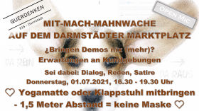 "Was bringen Demos (noch)?" Mahnwache auf dem historischen Marktplatz zu Darmstadt by Querdenken-615 (Darmstadt)