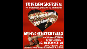 ❤️ MENSCHENRECHTSTAG ❤️  - 10. Dezember 2021 in Stuttgart | Friedenskerzen by News & Infos