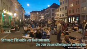 Schweiz: Picknick vor Restaurants, die den Gesundheitspass verlangen by News & Infos